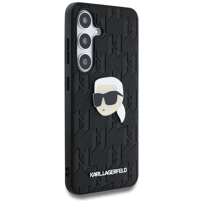 Deksel for Samsung Galaxy S25 S931, Karl Lagerfeld, Monogram Karl's Head, Svart