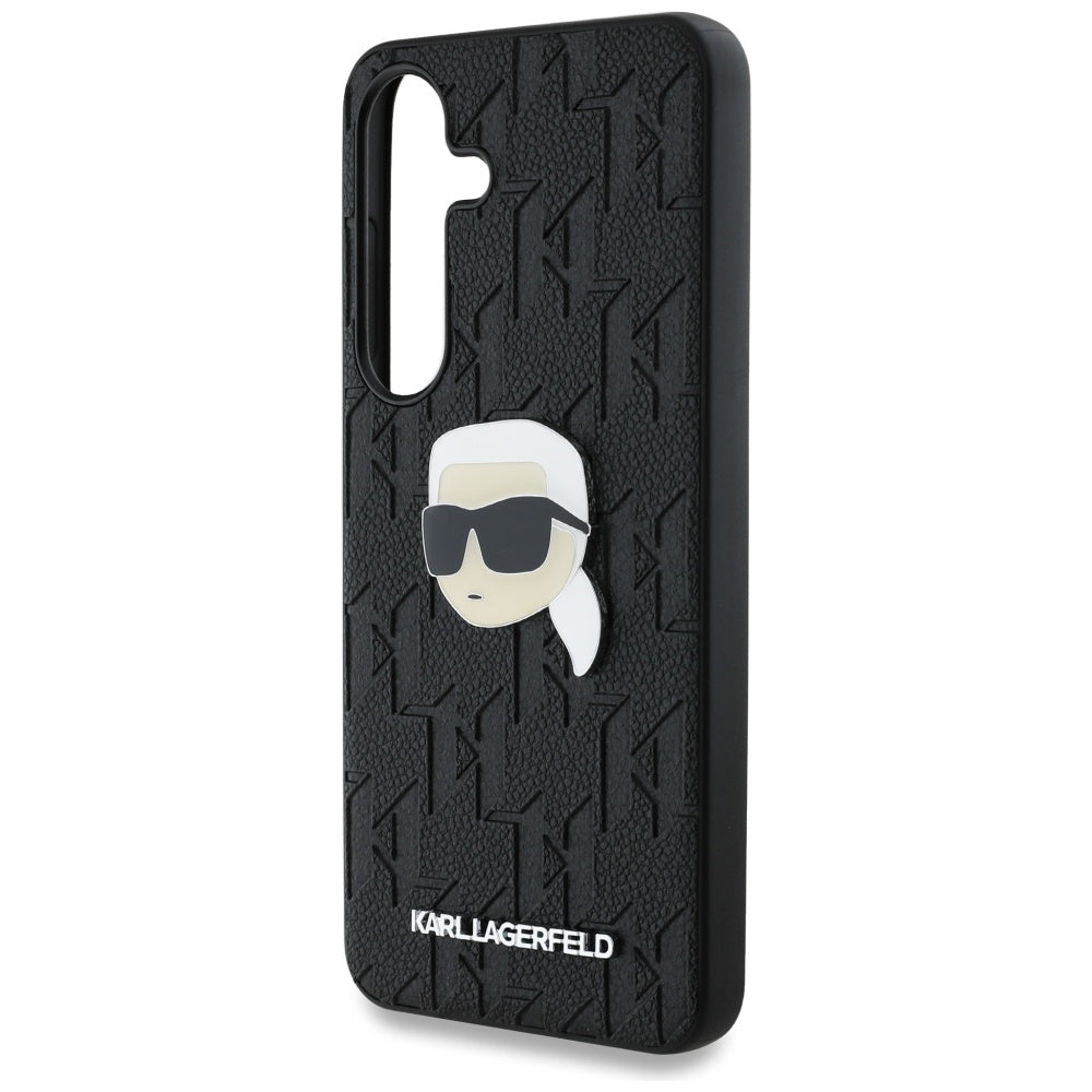 Deksel for Samsung Galaxy S25 S931, Karl Lagerfeld, Monogram Karl's Head, Svart