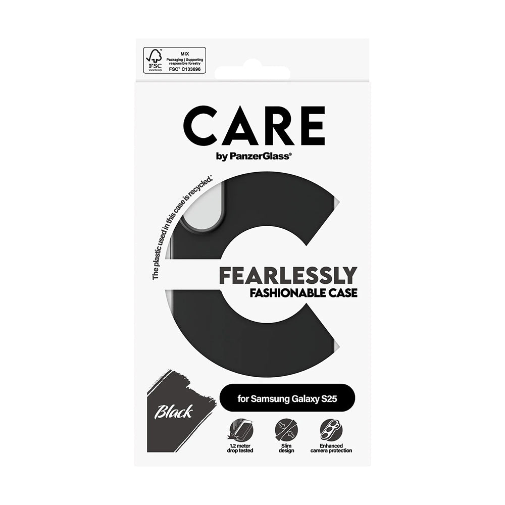 Deksel for Samsung Galaxy S25 S931, PanzerGlass, Care Fashionable, Svart