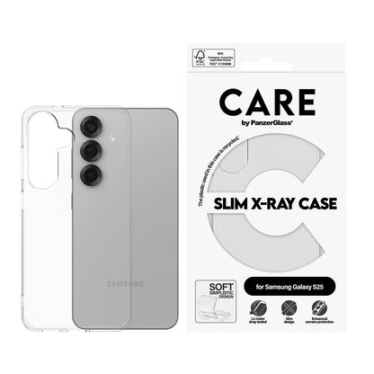 Deksel for Samsung Galaxy S25 S931, PanzerGlass, Motebevisst, Gjennomsiktig