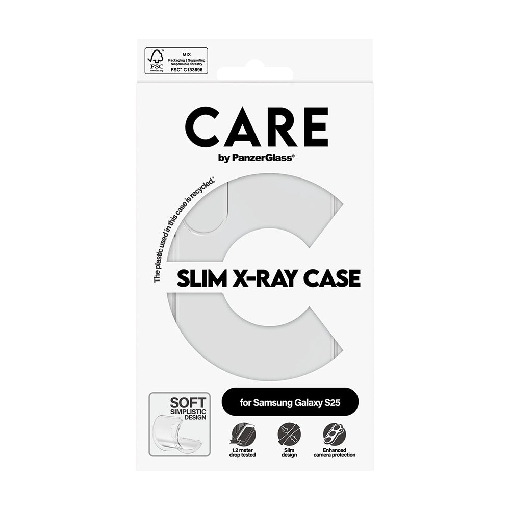 Deksel for Samsung Galaxy S25 S931, PanzerGlass, Motebevisst, Gjennomsiktig