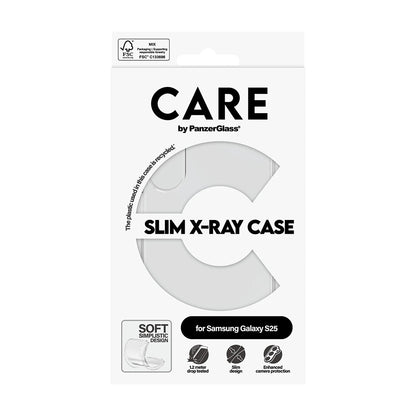 Deksel for Samsung Galaxy S25 S931, PanzerGlass, Motebevisst, Gjennomsiktig