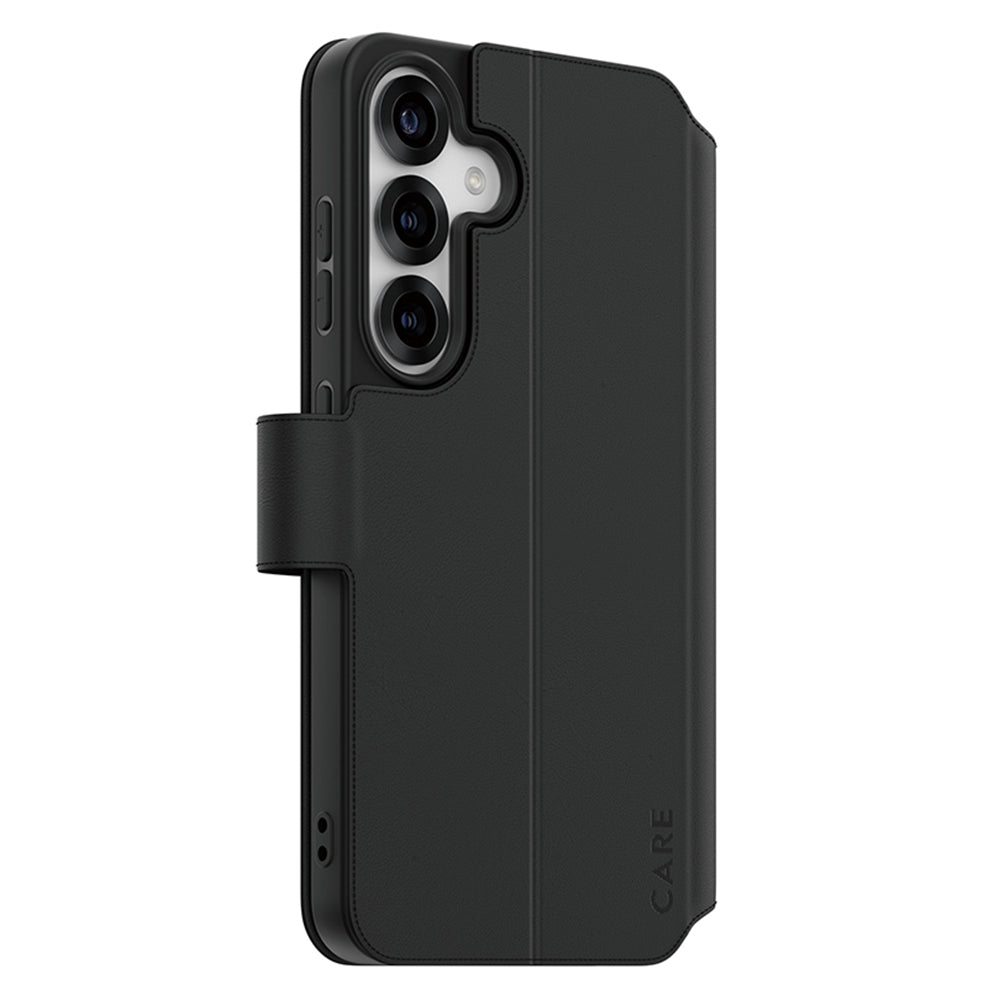 Deksel for Samsung Galaxy S25 S931, PanzerGlass, Care Feature Kickstand Wallet, Svart