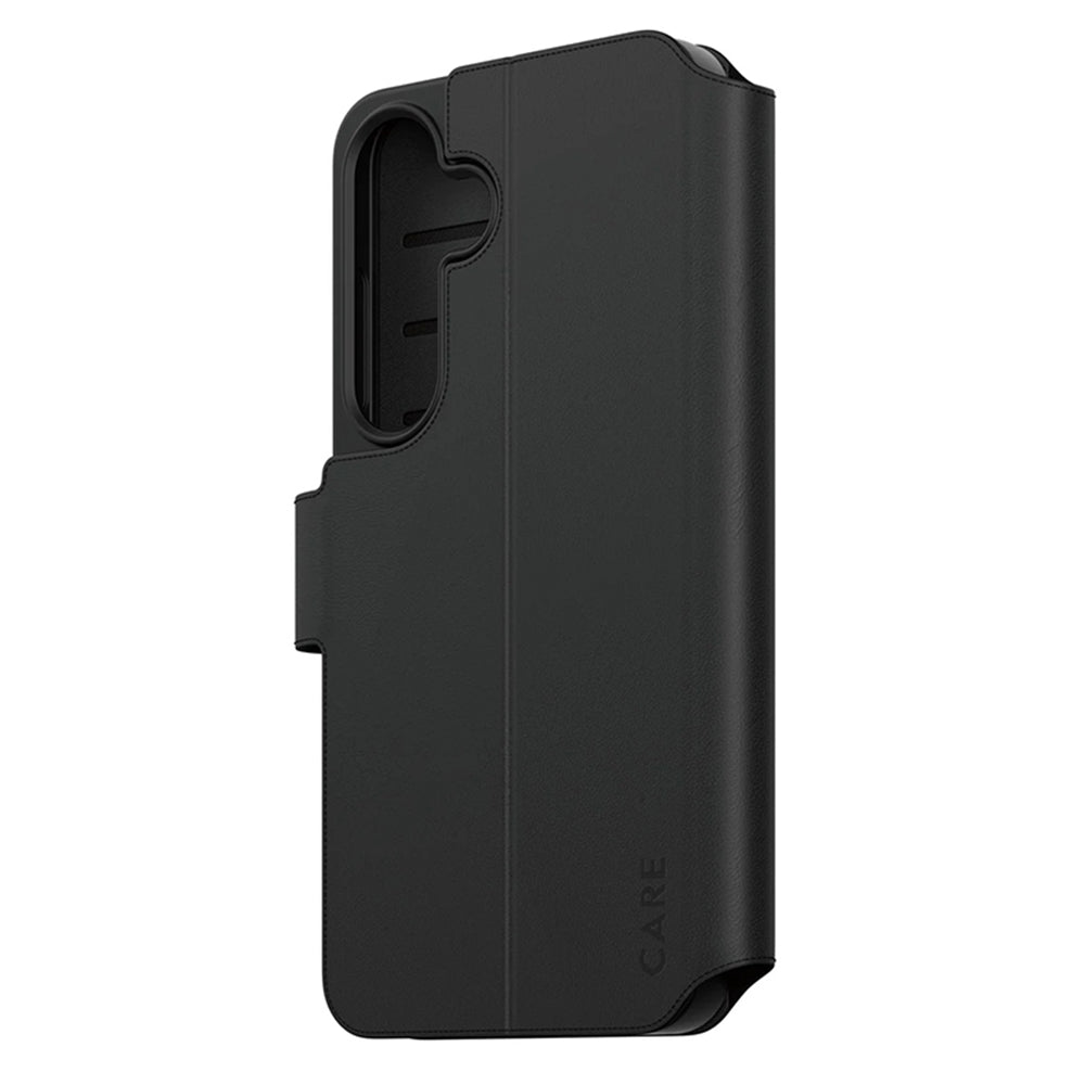 Deksel for Samsung Galaxy S25 S931, PanzerGlass, Care Feature Kickstand Wallet, Svart