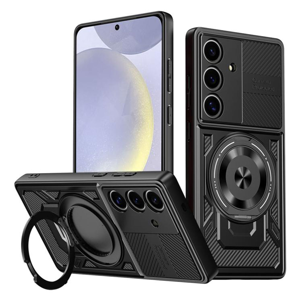 Deksel for Samsung Galaxy S25 S931 / S24 S921, Techsuit, RuggedCam, Svart
