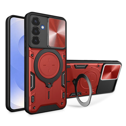 Deksel for Samsung Galaxy S25 S931, Techsuit, CamGuard Pro, Rød