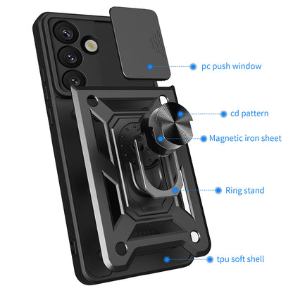 Deksel for Samsung Galaxy S25 S931, Techsuit, CamShield, Svart