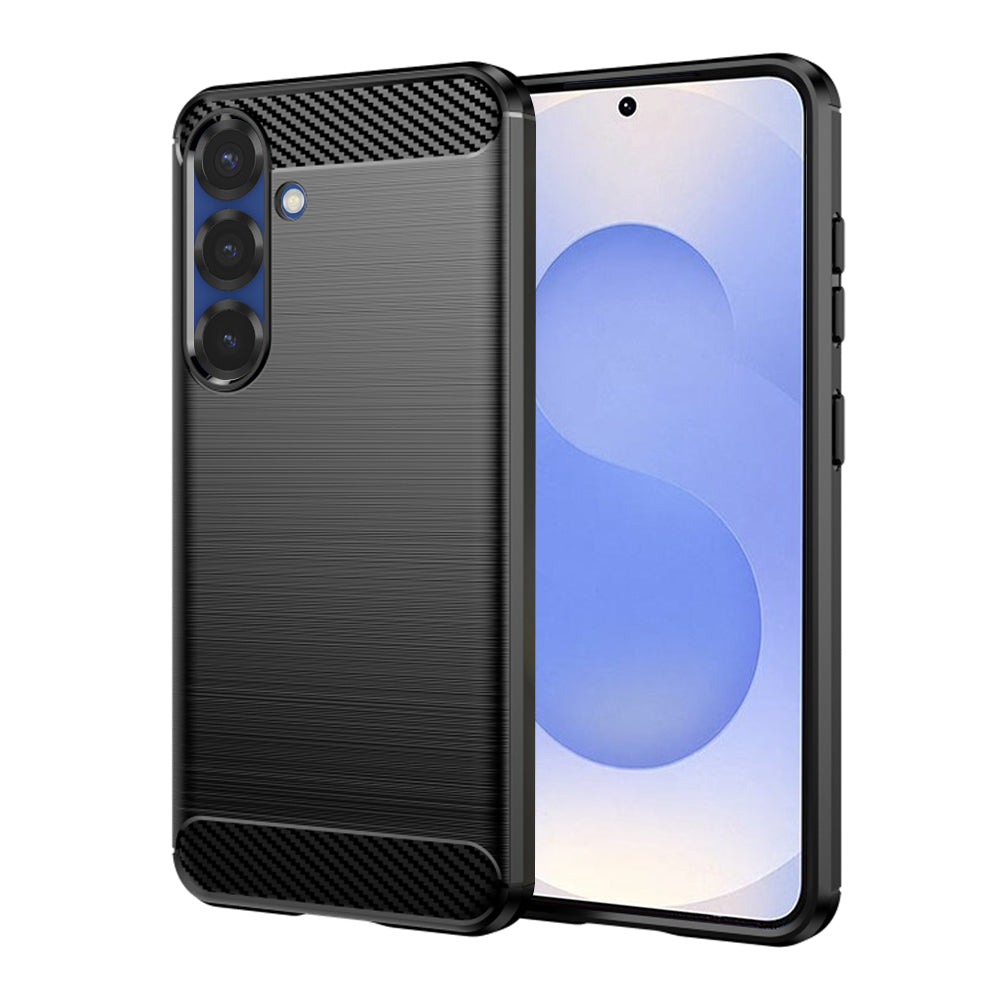 Deksel for Samsung Galaxy S25 S931, Techsuit, Karbon, Svart