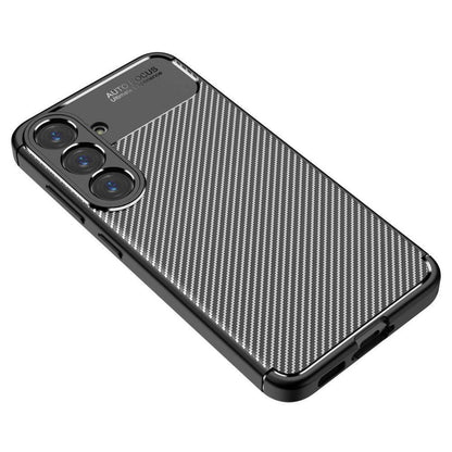 Deksel til Samsung Galaxy S25 S931, Techsuit, Karbonfiber, Svart