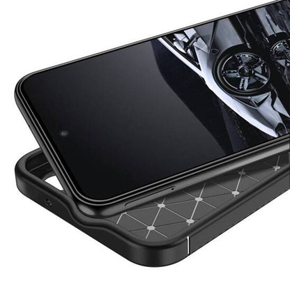 Deksel til Samsung Galaxy S25 S931, Techsuit, Karbonfiber, Svart