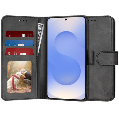 Deksel for Samsung Galaxy S25 S931, Techsuit, Diary Book, Svart