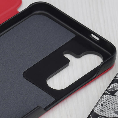 Deksel for Samsung Galaxy S25 S931, Techsuit, eFold, Rød
