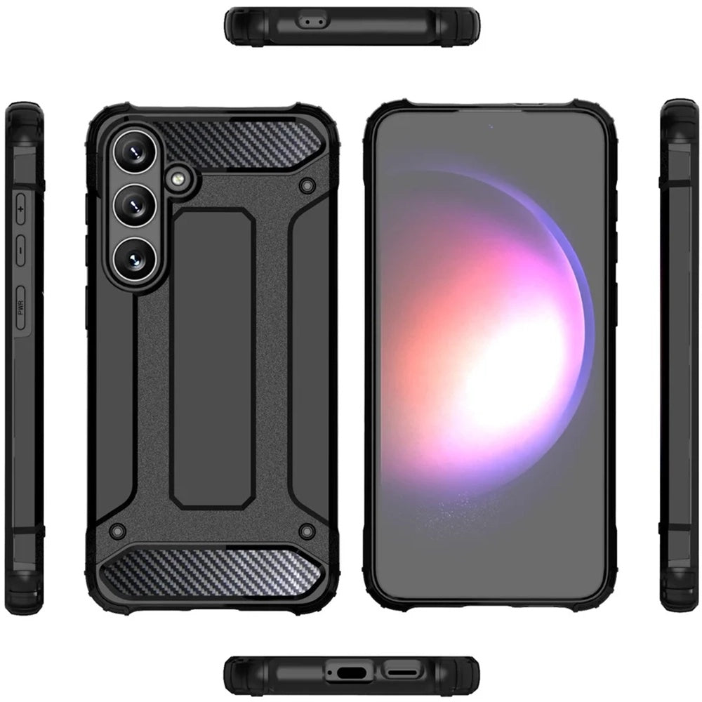 Deksel for Samsung Galaxy S25 S931, Techsuit, Hybrid Armor, Svart