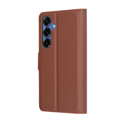 Deksel for Samsung Galaxy S25 S931, Techsuit, Leather Folio, Brun