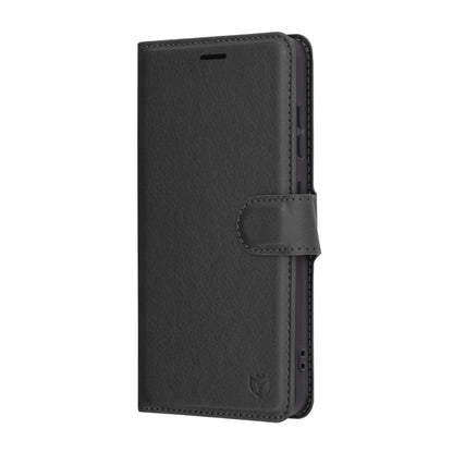 Deksel for Samsung Galaxy S25 S931, Techsuit, Leather Folio, Svart