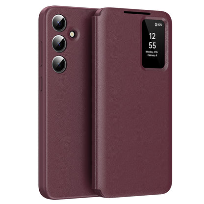 Deksel til Samsung Galaxy S25 S931, Techsuit, SmartView, Rød