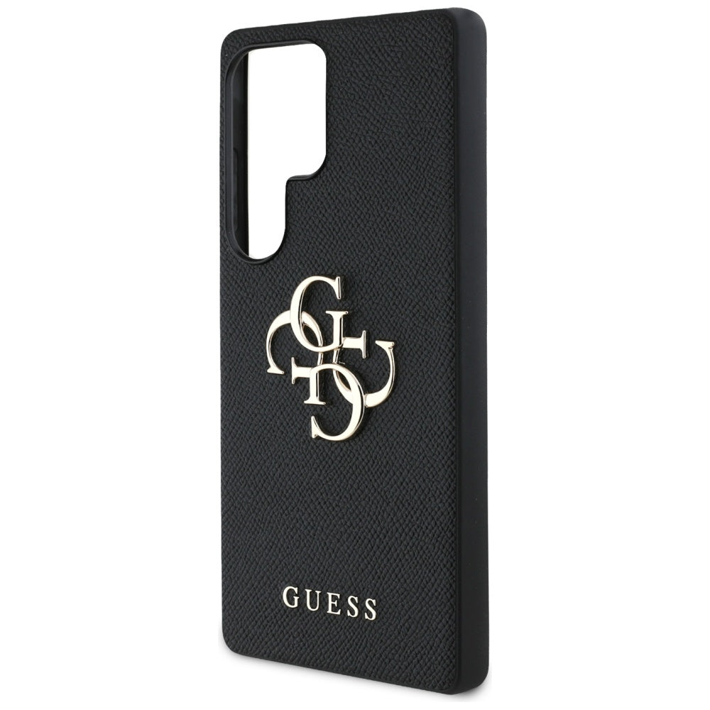 Deksel for Samsung Galaxy S25 Ultra S938, Guess, 4G Grained Big and Classic Logo, Svart