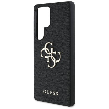 Deksel for Samsung Galaxy S25 Ultra S938, Guess, 4G Grained Big and Classic Logo, Svart