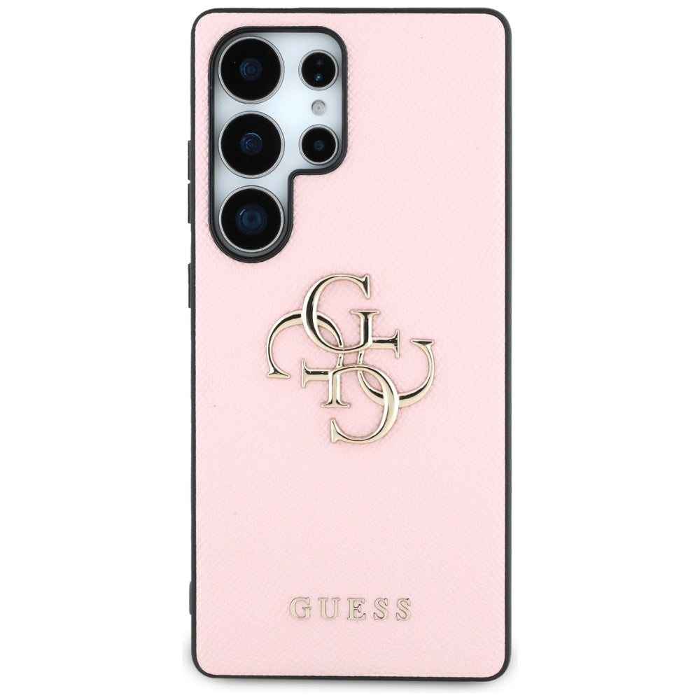 Deksel for Samsung Galaxy S25 Ultra S938, Guess, 4G Grained Big and Classic Logo, Rosa
