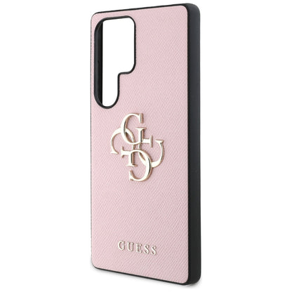 Deksel for Samsung Galaxy S25 Ultra S938, Guess, 4G Grained Big and Classic Logo, Rosa