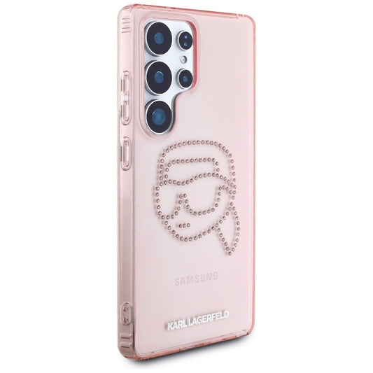 Deksel for Samsung Galaxy S25 Ultra S938, Karl Lagerfeld, IML Luxury Karl's Head, Rosa