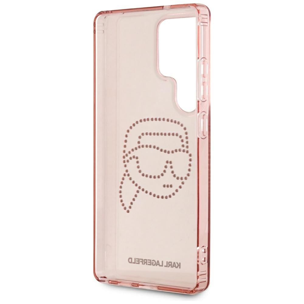 Deksel for Samsung Galaxy S25 Ultra S938, Karl Lagerfeld, IML Luxury Karl's Head, Rosa