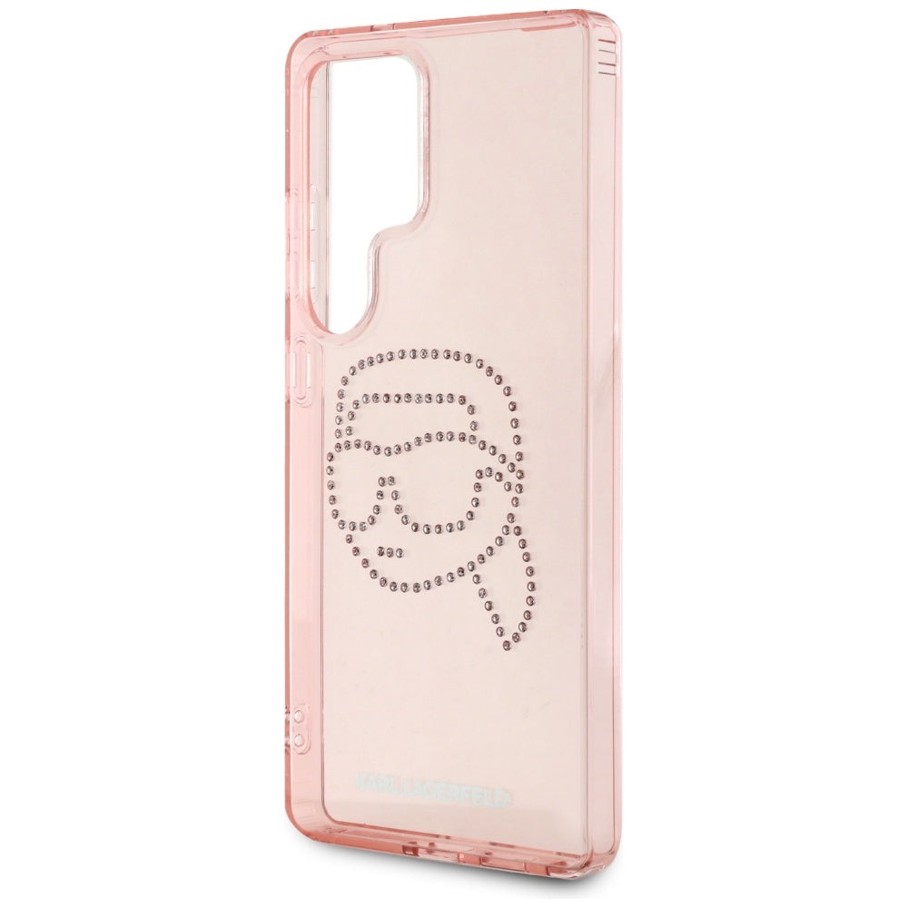 Deksel for Samsung Galaxy S25 Ultra S938, Karl Lagerfeld, IML Luxury Karl's Head, Rosa