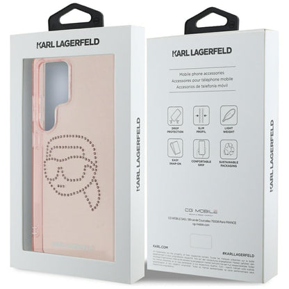 Deksel for Samsung Galaxy S25 Ultra S938, Karl Lagerfeld, IML Luxury Karl's Head, Rosa