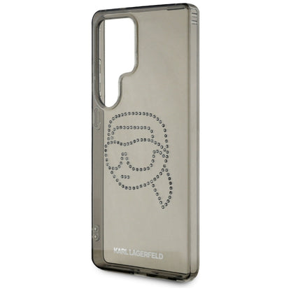 Deksel for Samsung Galaxy S25 Ultra S938, Karl Lagerfeld, IML Rhinestones Karl's Head, Svart