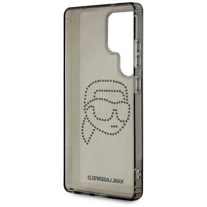 Deksel for Samsung Galaxy S25 Ultra S938, Karl Lagerfeld, IML Rhinestones Karl's Head, Svart