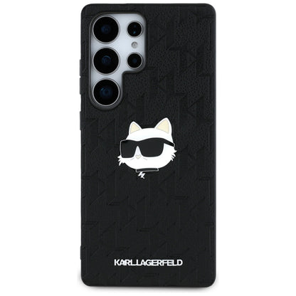 Deksel for Samsung Galaxy S25 Ultra S938, Karl Lagerfeld, Monogram Choupette's Head, Svart