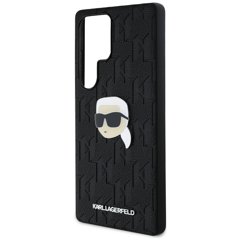 Deksel for Samsung Galaxy S25 Ultra S938, Karl Lagerfeld, Monogram Karl's Head, Svart