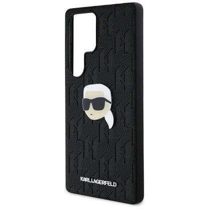 Deksel for Samsung Galaxy S25 Ultra S938, Karl Lagerfeld, Monogram Karl's Head, Svart