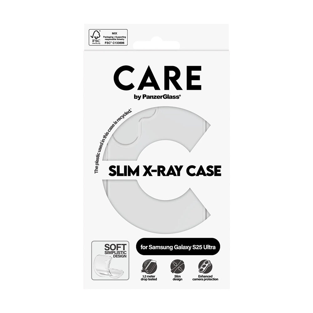 Deksel for Samsung Galaxy S25 Ultra S938, PanzerGlass, Motebevisst, Gjennomsiktig