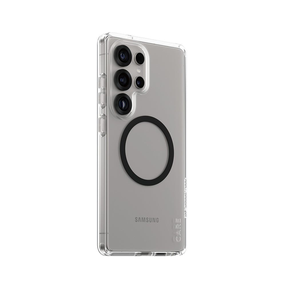 Deksel for Samsung Galaxy S25 Ultra S938, PanzerGlass, Care Urban Combat, Svart Gjennomsiktig