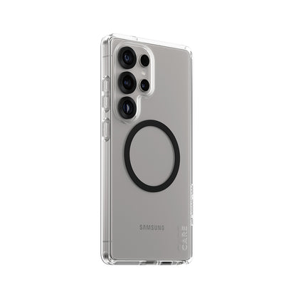 Deksel for Samsung Galaxy S25 Ultra S938, PanzerGlass, Care Urban Combat, Svart Gjennomsiktig