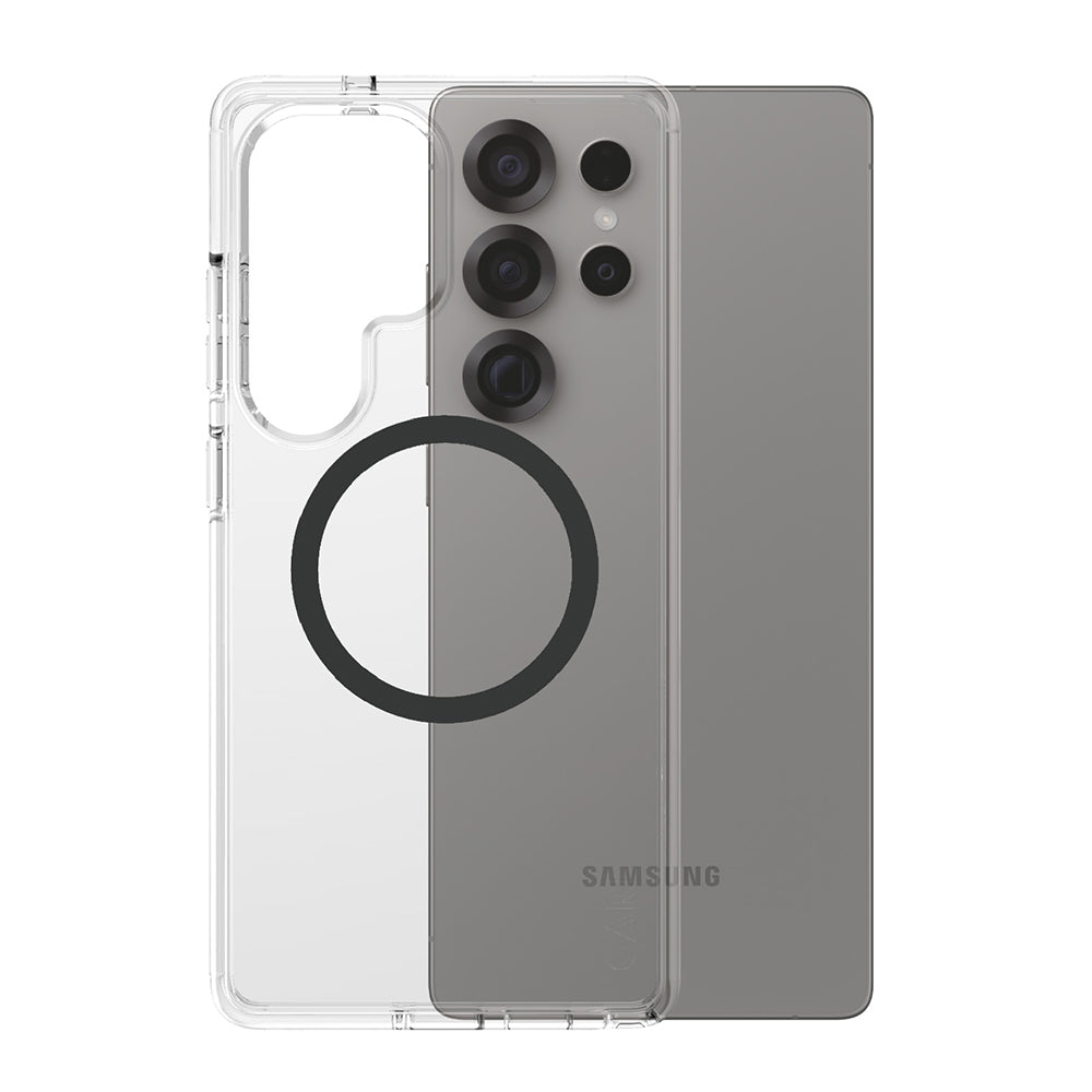 Deksel for Samsung Galaxy S25 Ultra S938, PanzerGlass, Care Urban Combat, Svart Gjennomsiktig