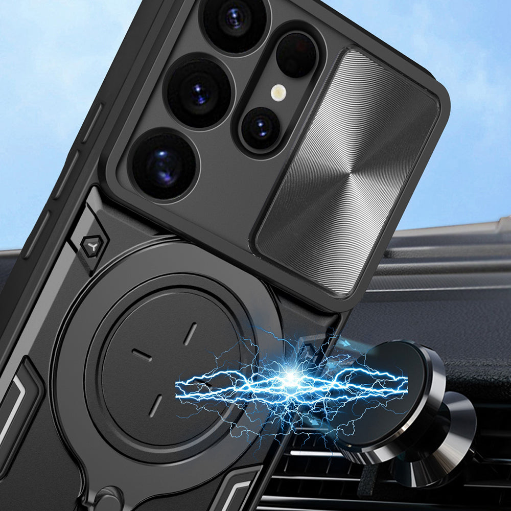 Deksel til Samsung Galaxy S25 Ultra S938, Techsuit, CamGuard Pro, Svart