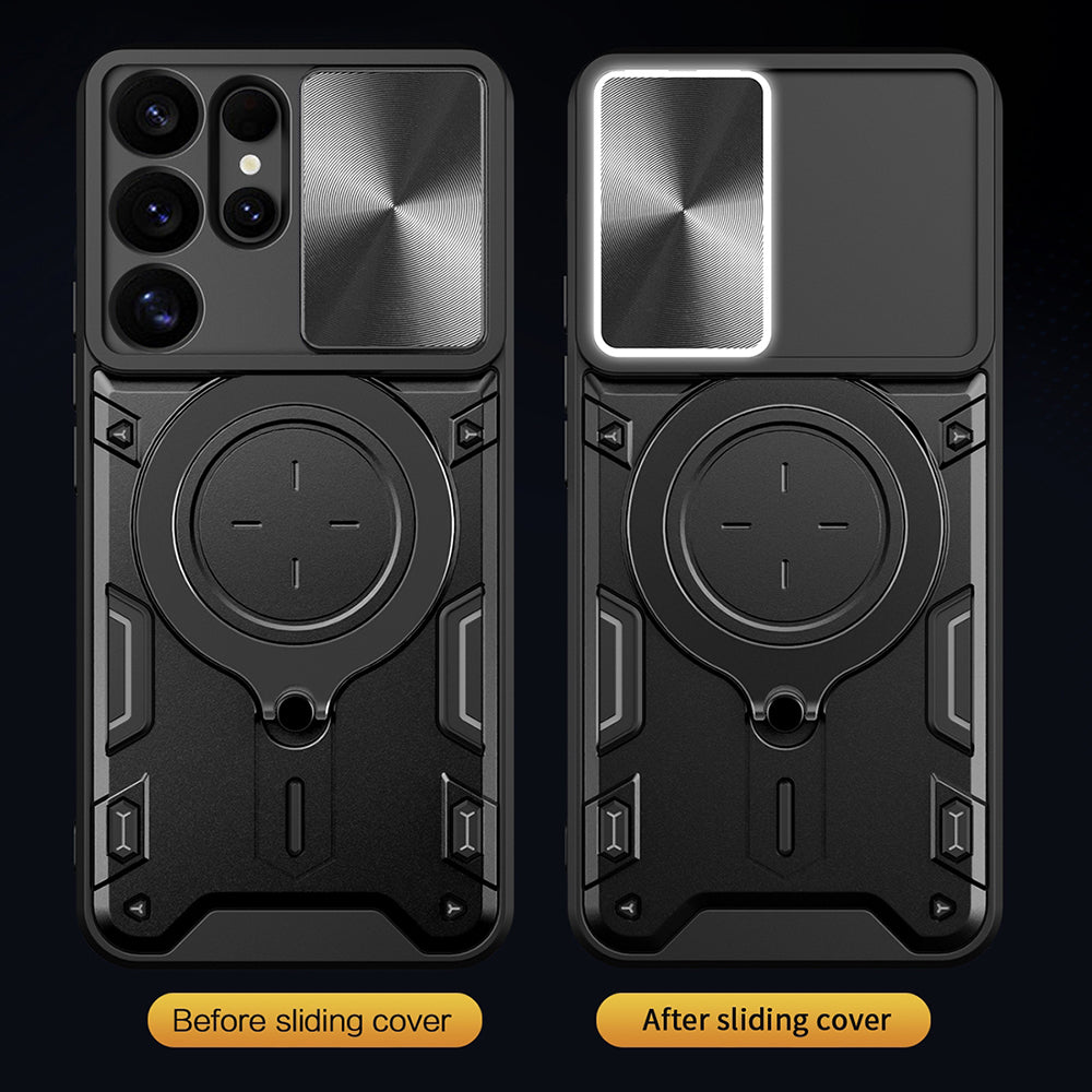 Deksel til Samsung Galaxy S25 Ultra S938, Techsuit, CamGuard Pro, Svart