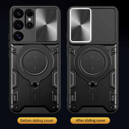Deksel til Samsung Galaxy S25 Ultra S938, Techsuit, CamGuard Pro, Rød