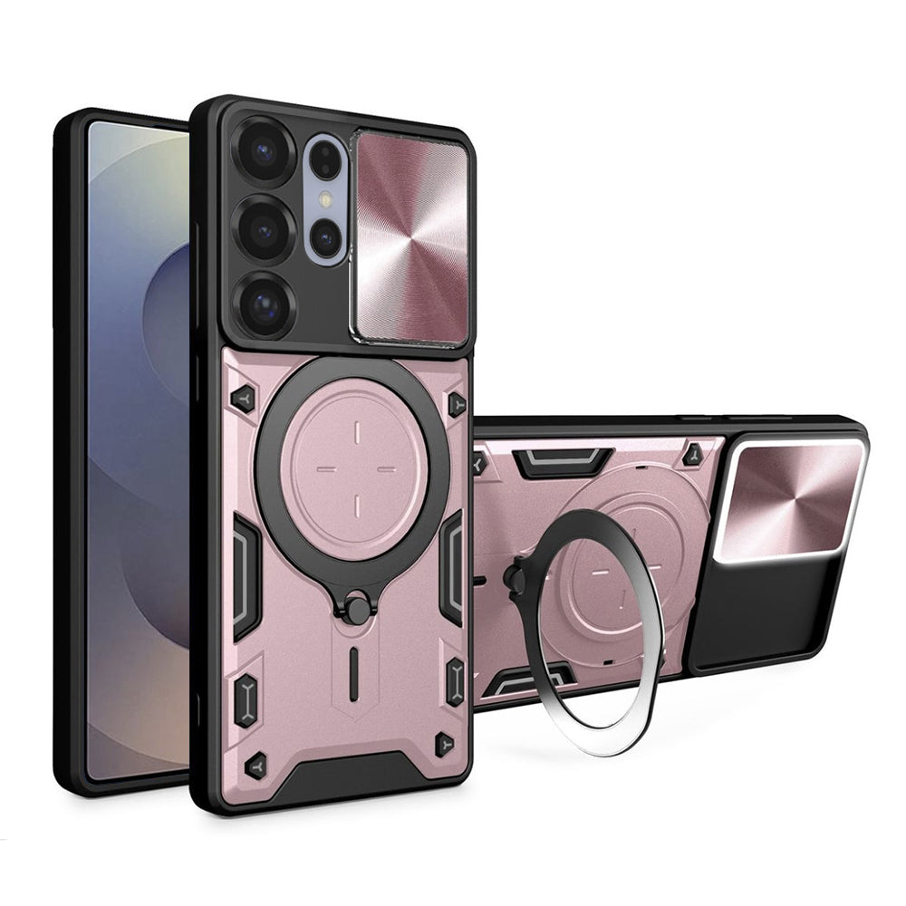 Deksel til Samsung Galaxy S25 Ultra S938, Techsuit, CamGuard Pro, Rosa Gull