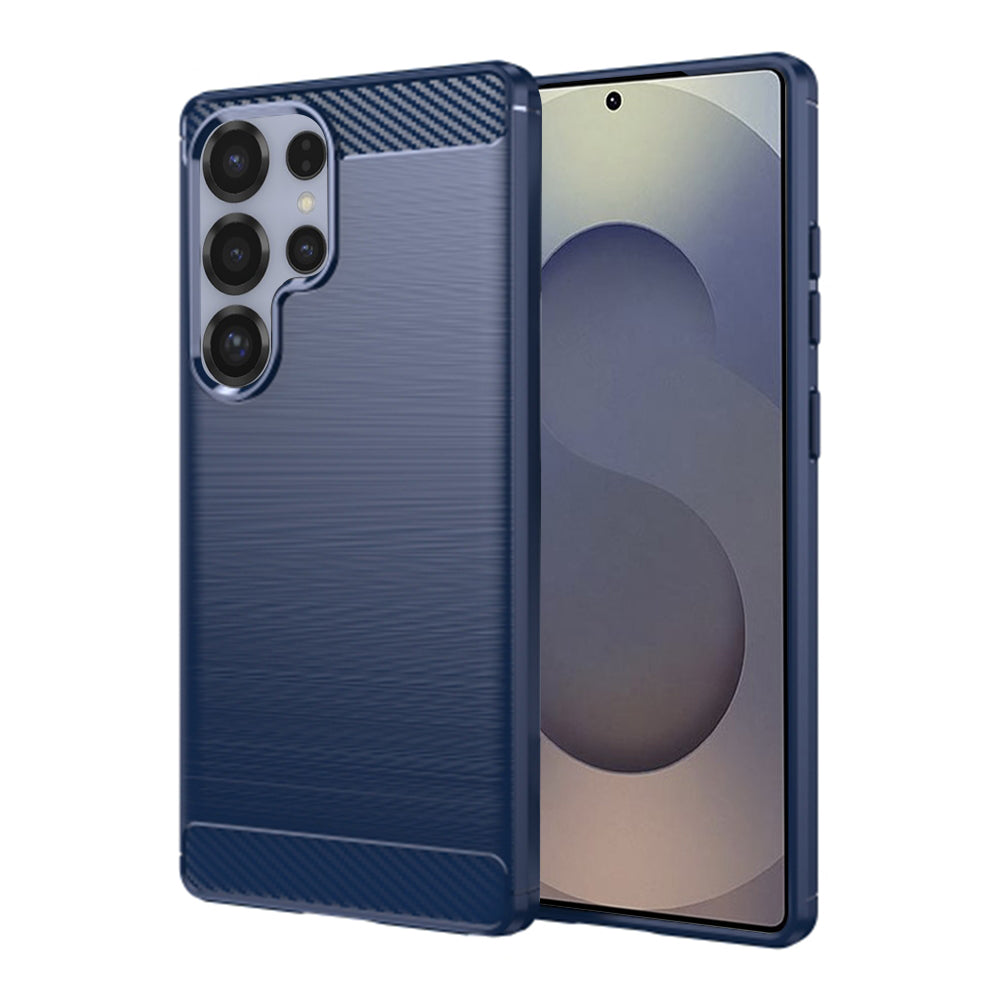 Deksel til Samsung Galaxy S25 Ultra S938, Techsuit, Karbon, Blå