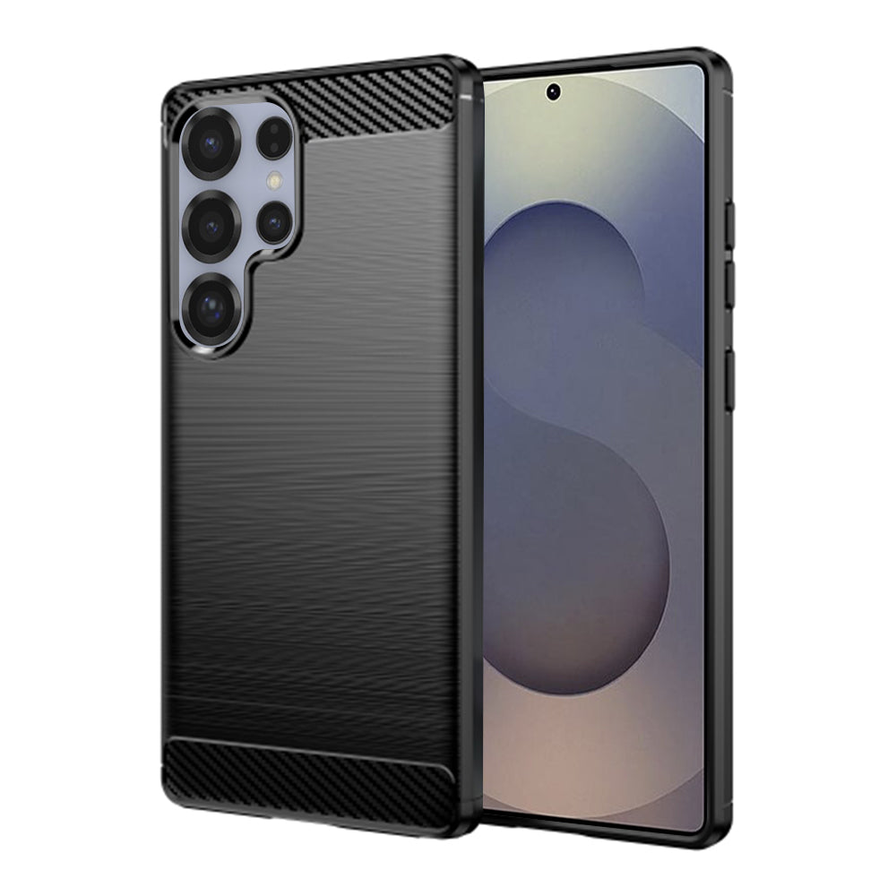Deksel til Samsung Galaxy S25 Ultra S938, Techsuit, Karbon, Svart