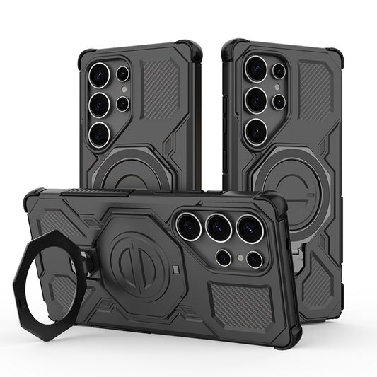 Deksel for Samsung Galaxy S25 Ultra S938, Techsuit, Carbon Shield Pro, Svart