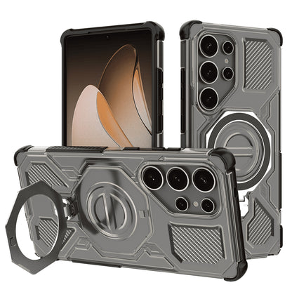 Deksel for Samsung Galaxy S25 Ultra S938, Techsuit, Carbon Shield Pro, Røykfarget