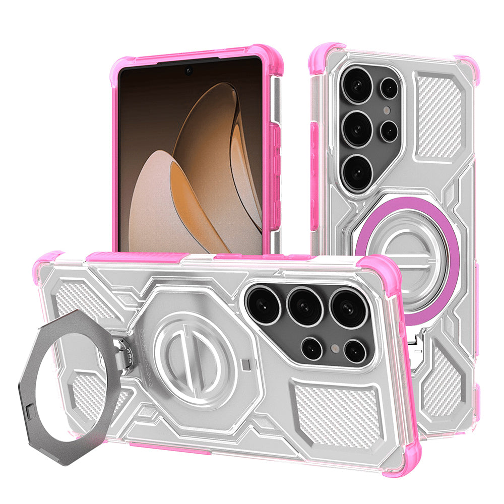 Deksel for Samsung Galaxy S25 Ultra S938, Techsuit, Carbon Shield Pro, Rosa