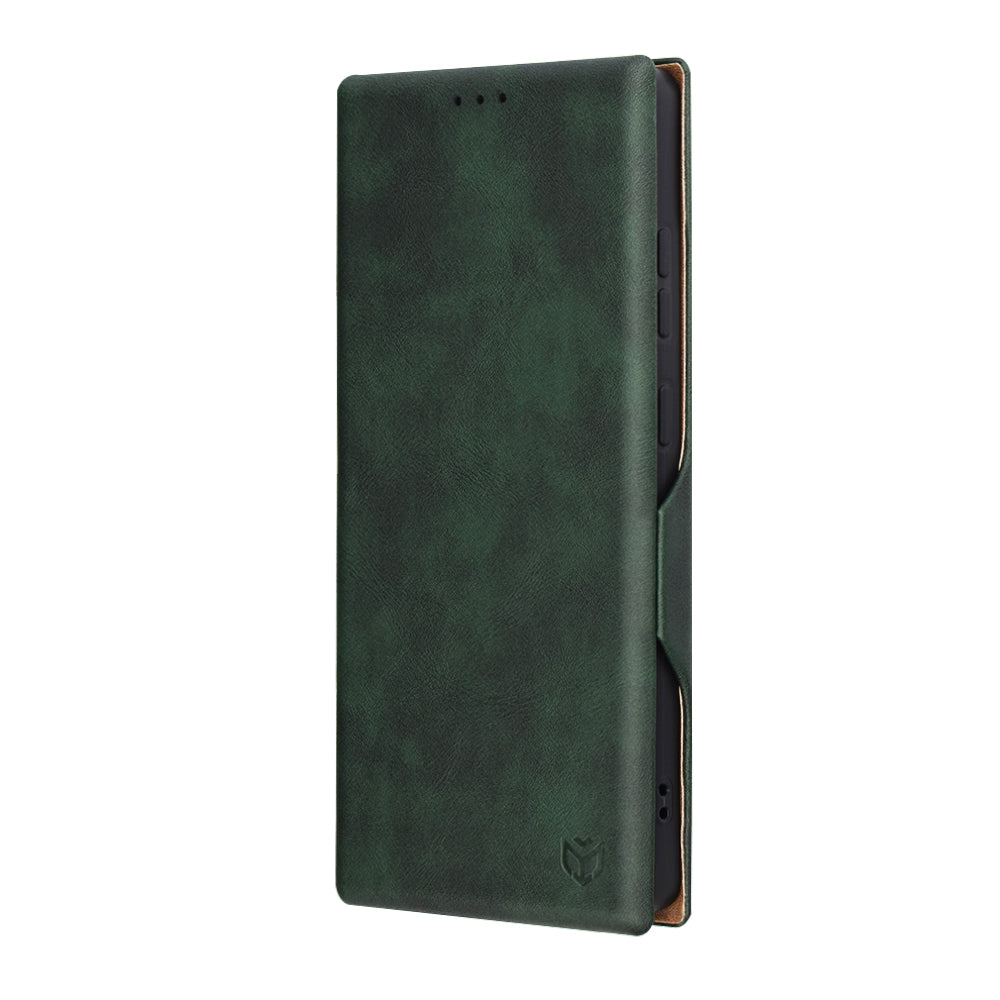 Deksel for Samsung Galaxy S25 Ultra S938, Techsuit, Safe Wallet Plus, Grønn