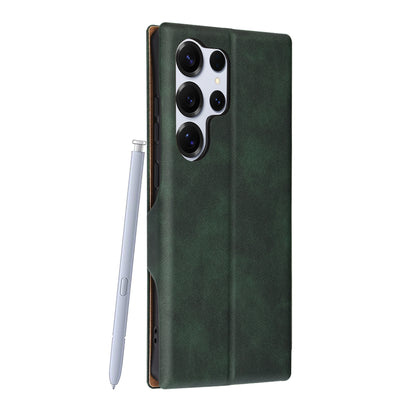 Deksel for Samsung Galaxy S25 Ultra S938, Techsuit, Safe Wallet Plus, Grønn