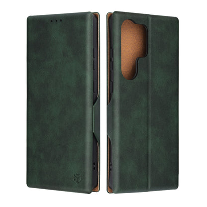 Deksel for Samsung Galaxy S25 Ultra S938, Techsuit, Safe Wallet Plus, Grønn