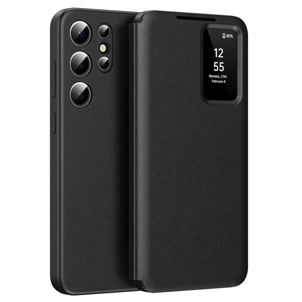 Deksel for Samsung Galaxy S25 Ultra S938, Techsuit, SmartView, Svart